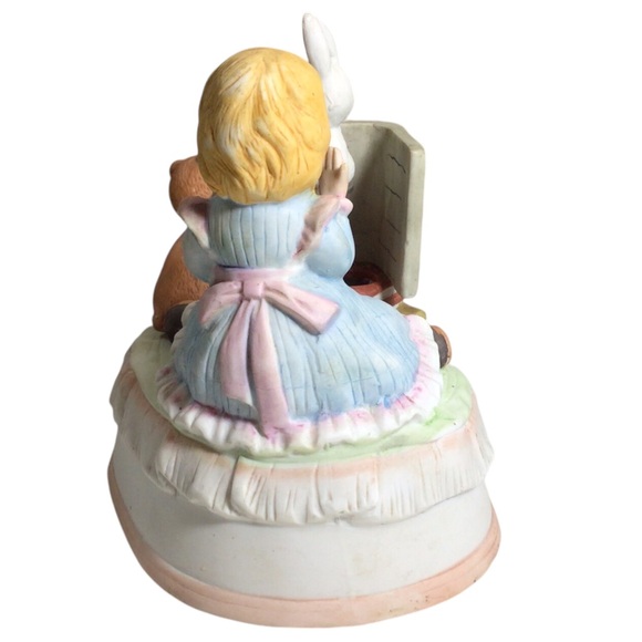 San Francisco Music Box Co Peter Rabbit Bedtime 
Porcelain Rotating Rabbit - Picture 5 of 6